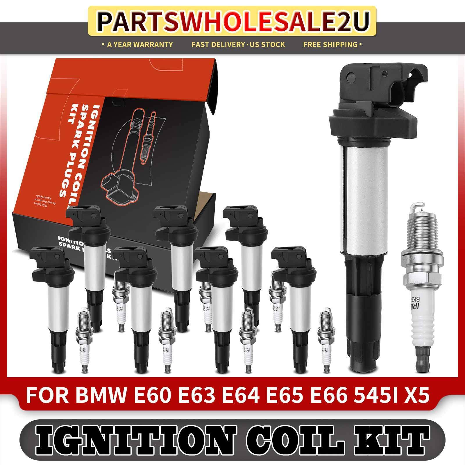 8x Ignition Coil & IRIDIUM Spark Plug Kits for BMW 545i 645Ci 745i Morgan Aero 8