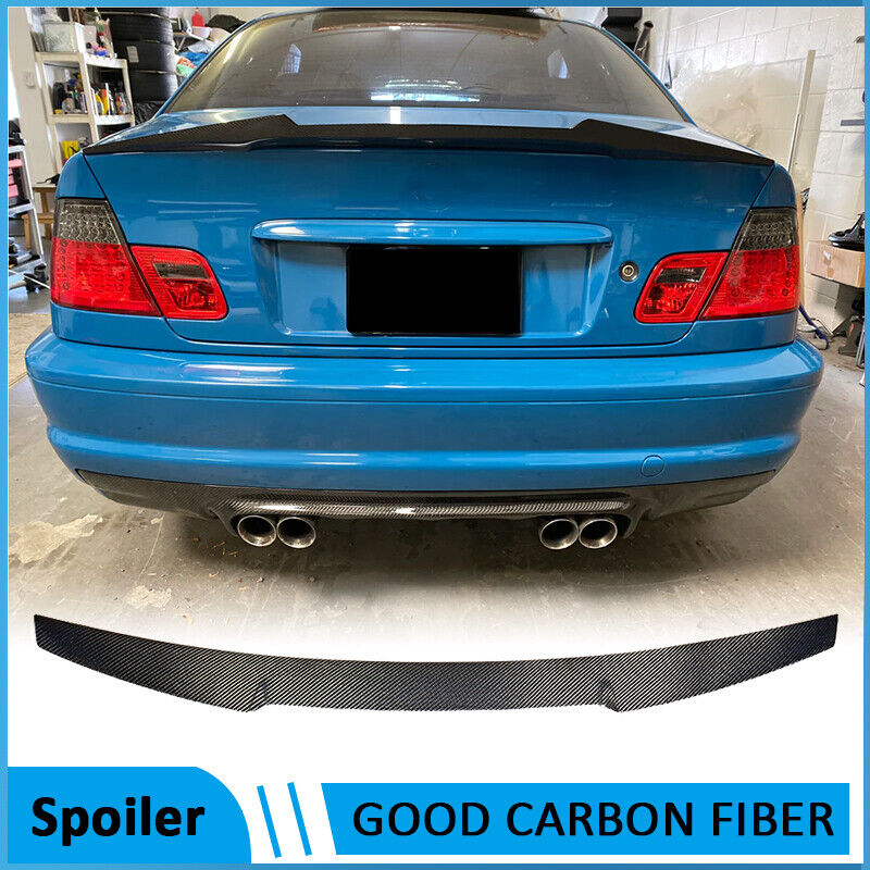 For BMW 3Series E46 320i 325i 330i M3 Real Carbon Fiber Rear Trunk Spoiler Wing