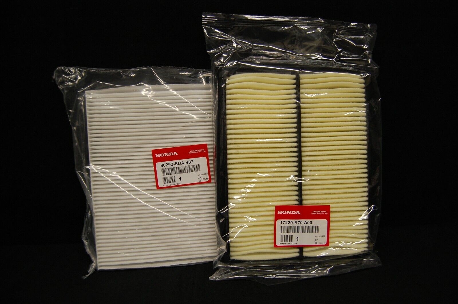 Acura OEM Air Filter and Cabin Filter Combo Kit Package