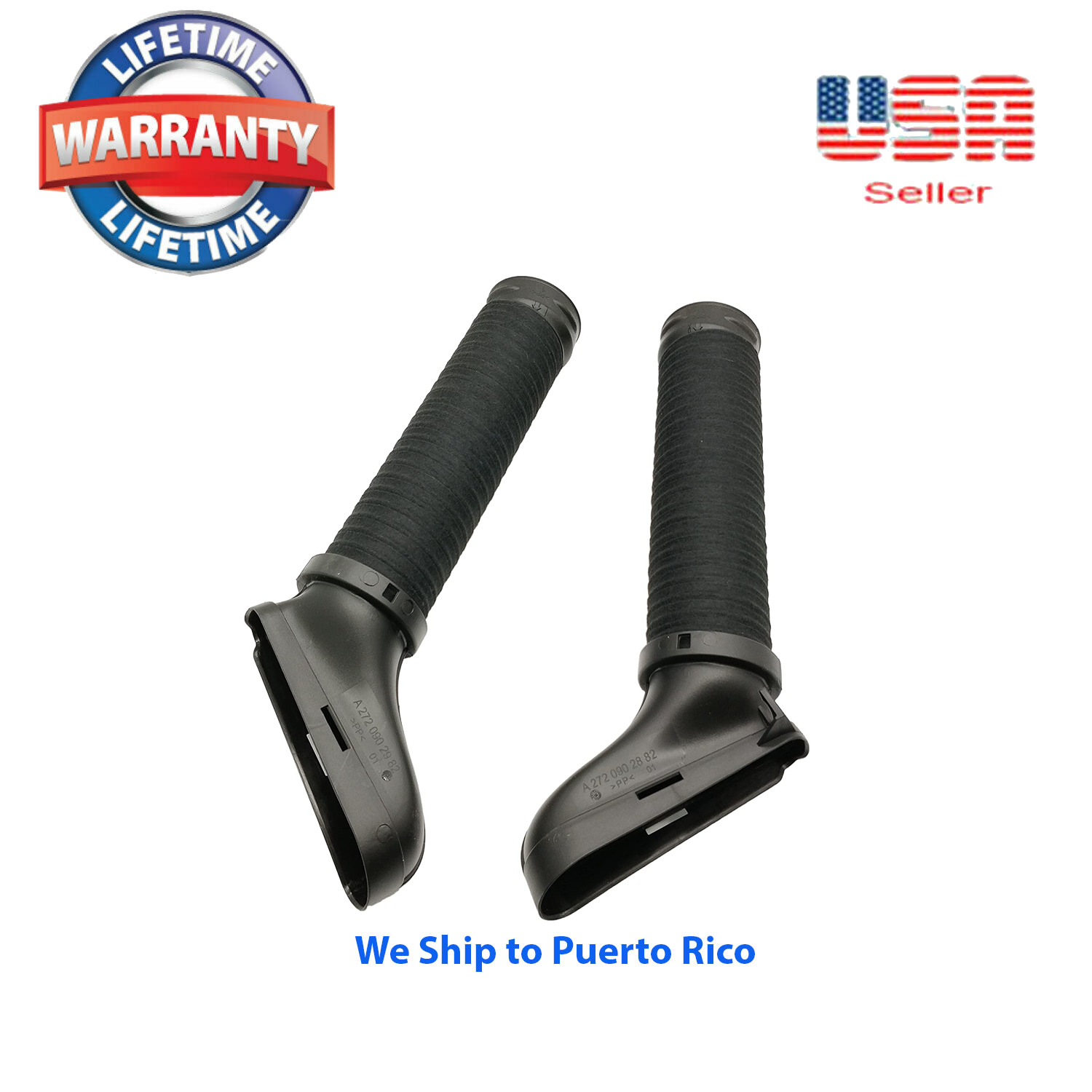 Set 2 Air Intake Duct Hose Right & Left Fit Mercedes Benz GLK350 2010 2011 2012