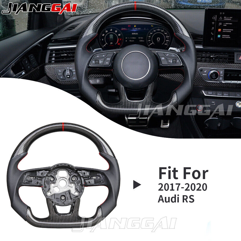 Carbon Fiber Steering Wheel Fit for 2017+ Audi S3 S4 S5 RS3 RS4 RS5 RS6 A4L