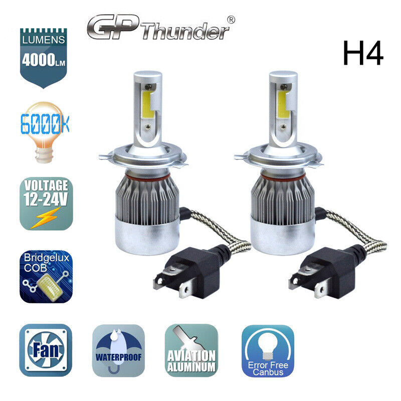 GP Thunder H4 HB2 9003 GP Thunder LED Headlight Kit Hi/Lo Power 2-Bulbs 6000K