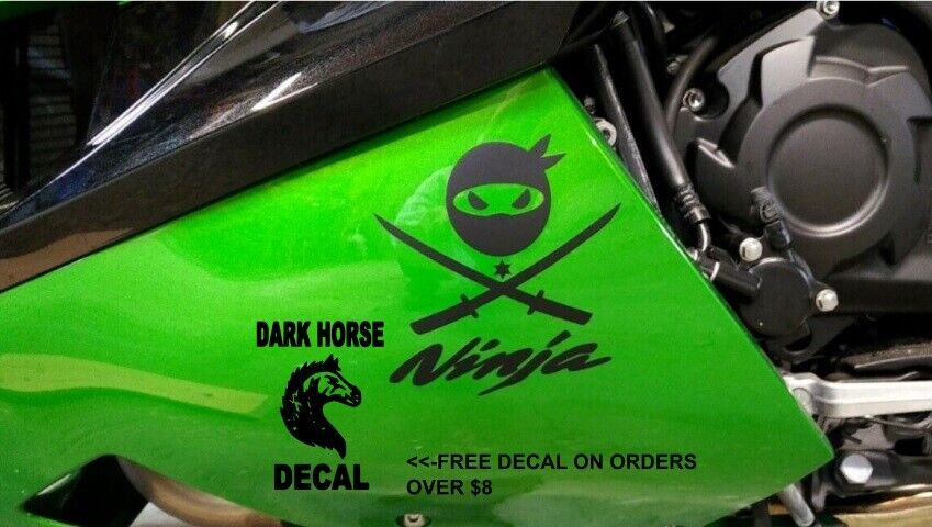 Ninja body decals (2)  Motorcycle body, windshield decals, Sticker Fit Kawasaki 