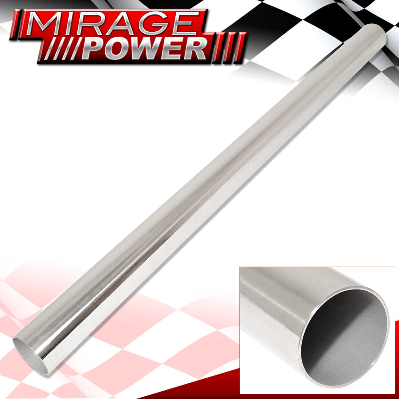 T304 Stainless Steel Straight Pipe 14 Gauge Downpipe Exhaust 2.5
