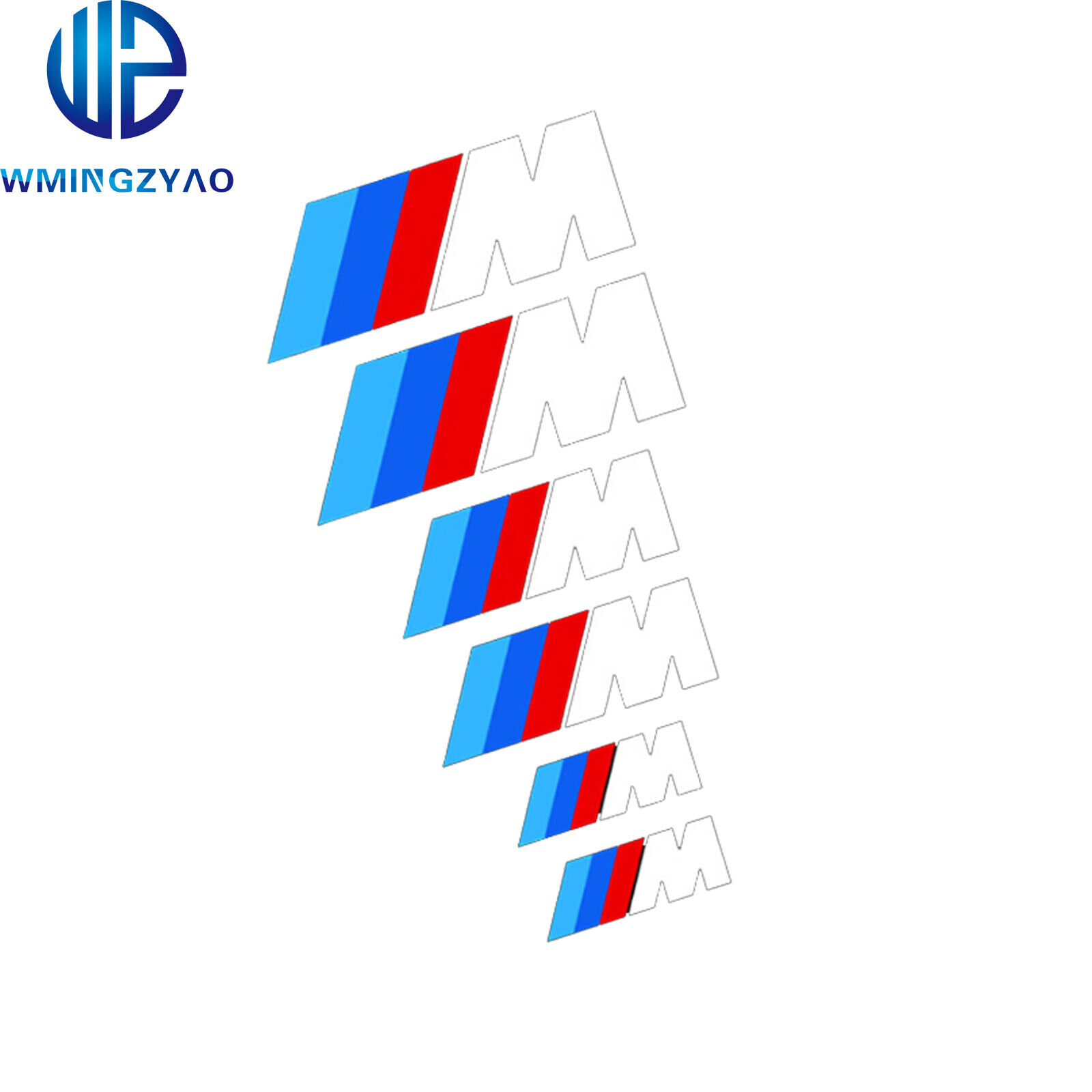 6PCS Fits For BMW M Series Brake Caliper High Temperature Car Decal Sticker