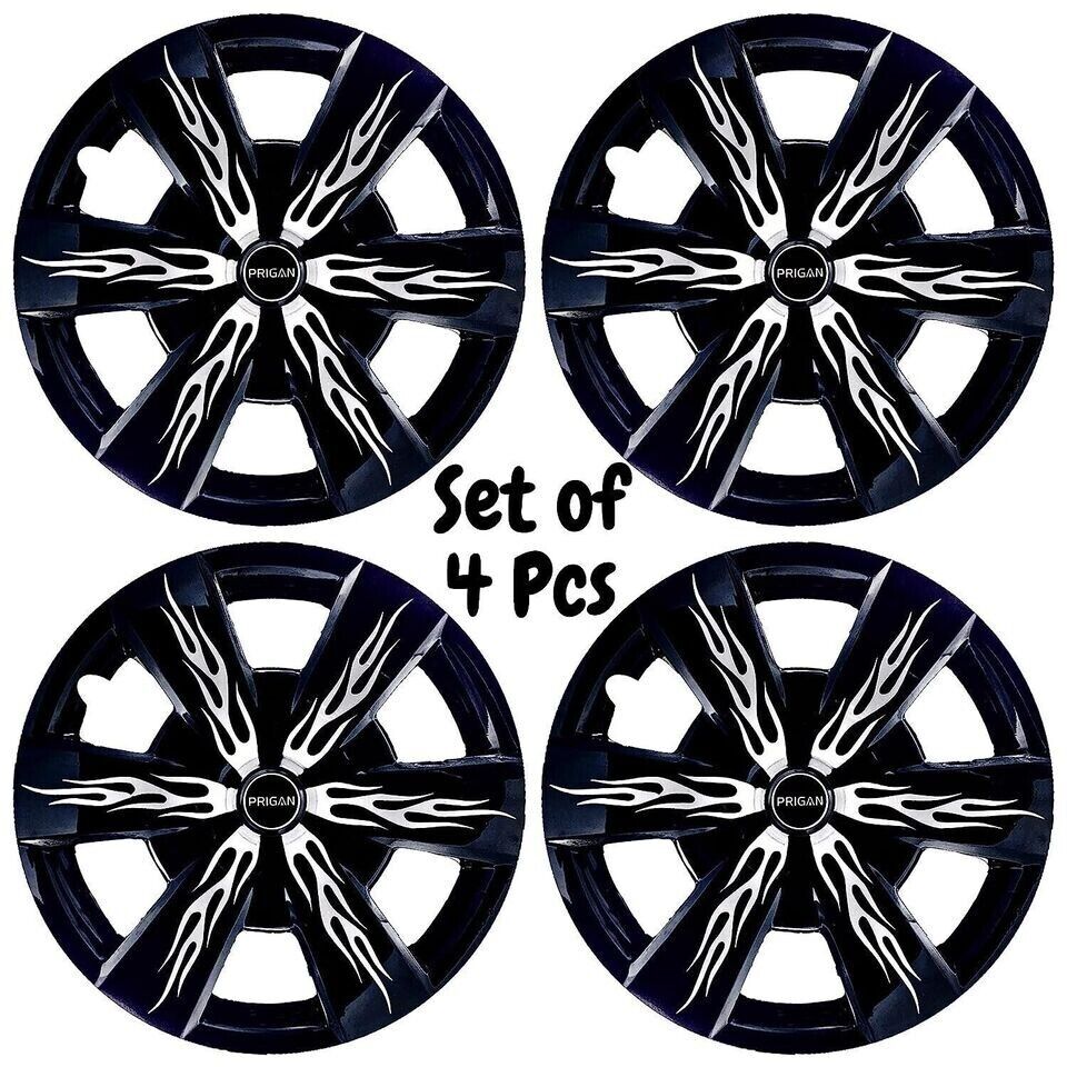 15 Inch Universal Silver Black Wheel Cover/Cap Fit For All 15 Inch Cars Firebolt