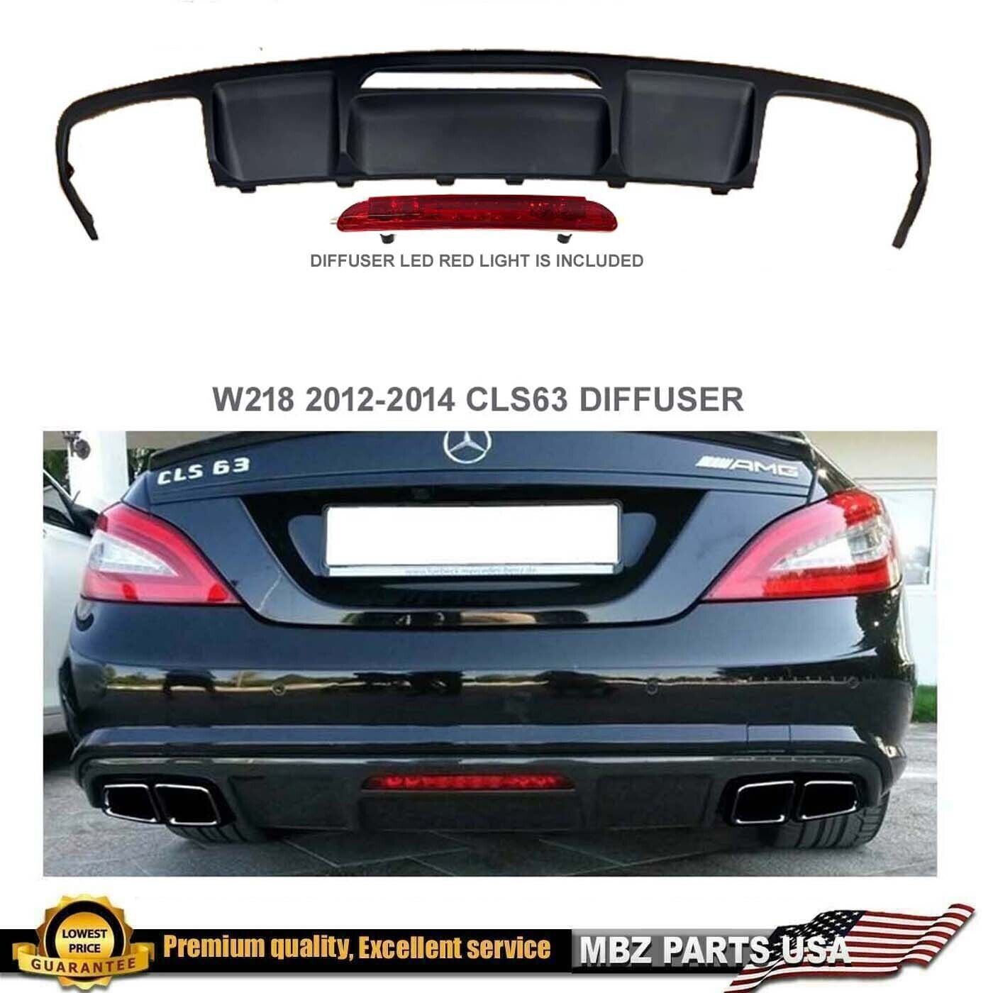 CLS63 AMG Diffuser Rear Bumper CLS550 2012 2013 2014 CLS63 CL600+ Red Led Light