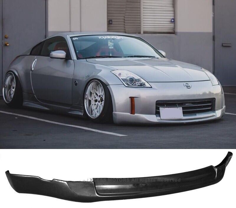 For 2003-2005 350Z Lower Add on Front Bumper Lip Body Kit Ing-S Poly Urethane
