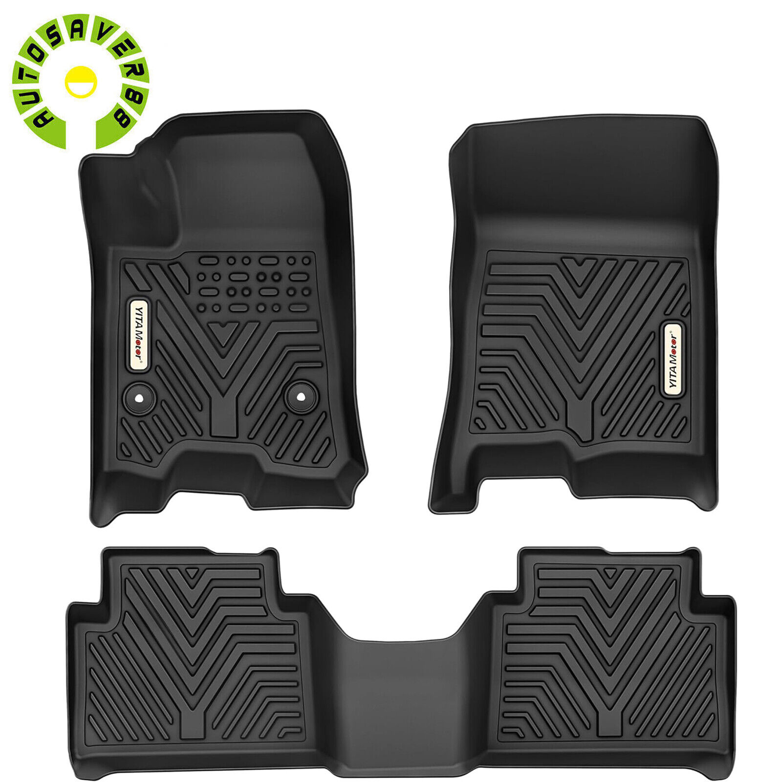 3D Floor Mats Liners for 2023-2024 Chevy Colorado GMC Canyon Crew Cab Anti-Slip