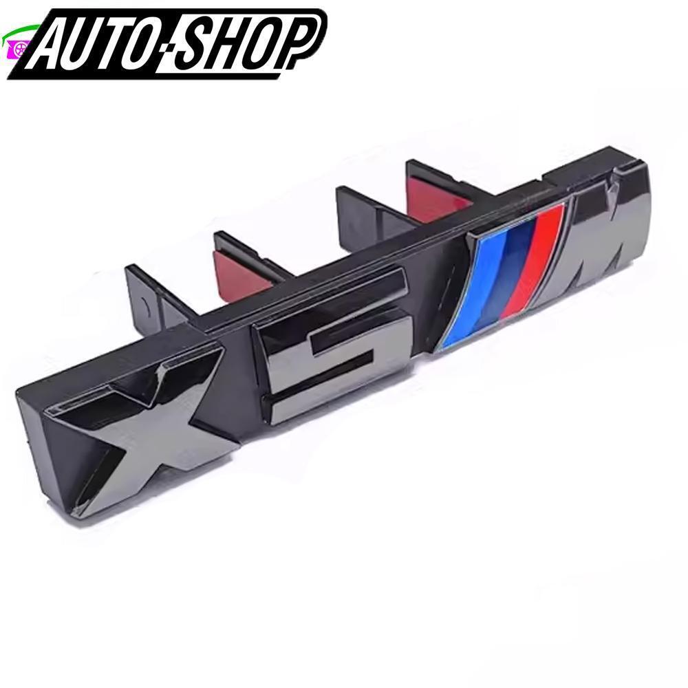 For X5M X5 M Letter Car Front Grid Grill Emblem Badge Gloss Black New 3D