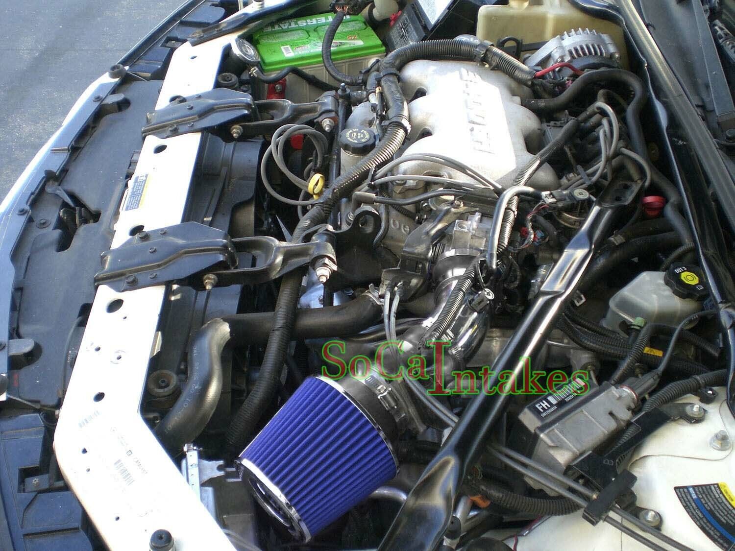 Black Blue Air Intake Kit&Filter For 2000-05Chevy Monte Carlo  3.4L V6 Full