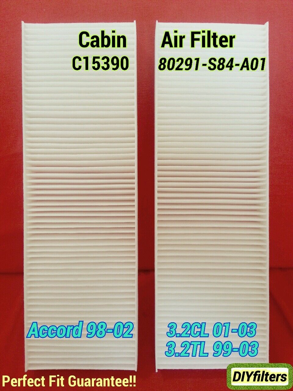 C15390 Accord 3.2CL 3.2TL Premium AC CABIN AIR FILTER 80291-S84-A01