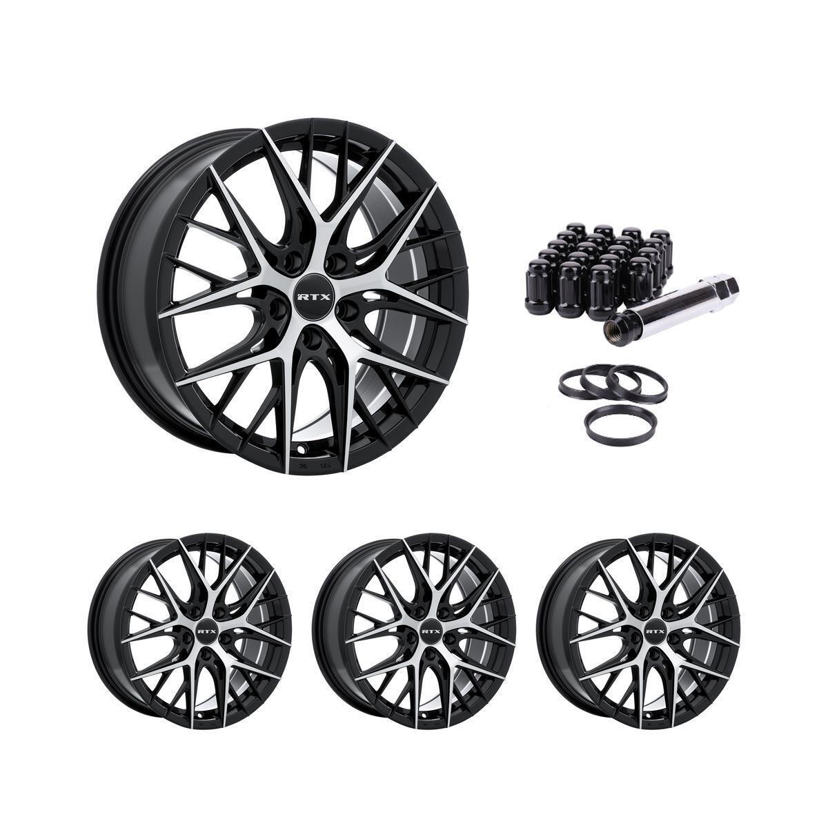 Wheel Rims Set with Black Lug Nuts Kit for 06-11 Mercedes-Benz B200 P907953 17 i
