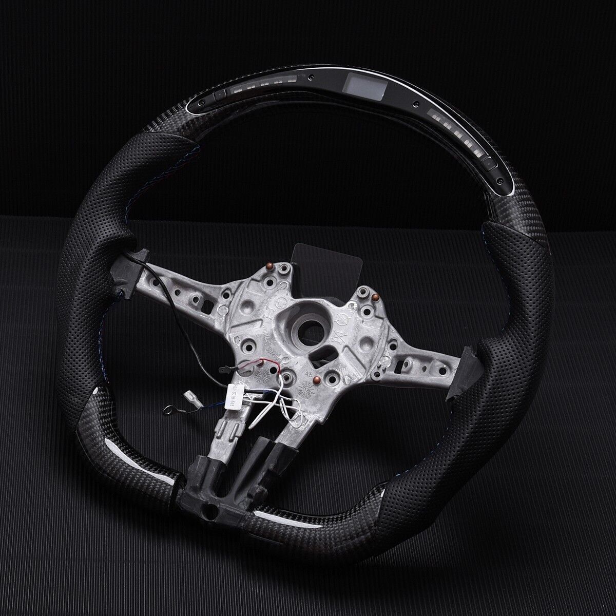 Real carbon fiber Sport LED W/heated Steering Wheel F10 528I 550i M5 5-Series GT