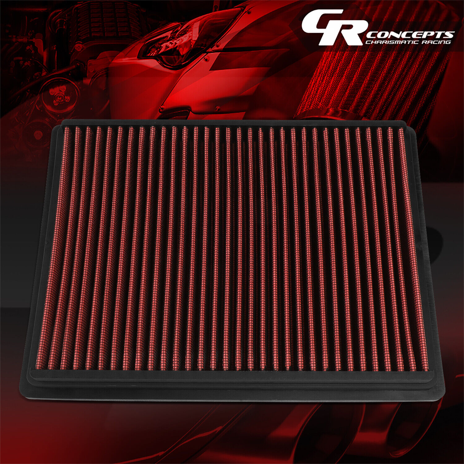 RED WASHABLE DROP IN AIR FILTER FOR 2001-2005 CHRYSLER PT CRUISER 2.4L NON TURBO