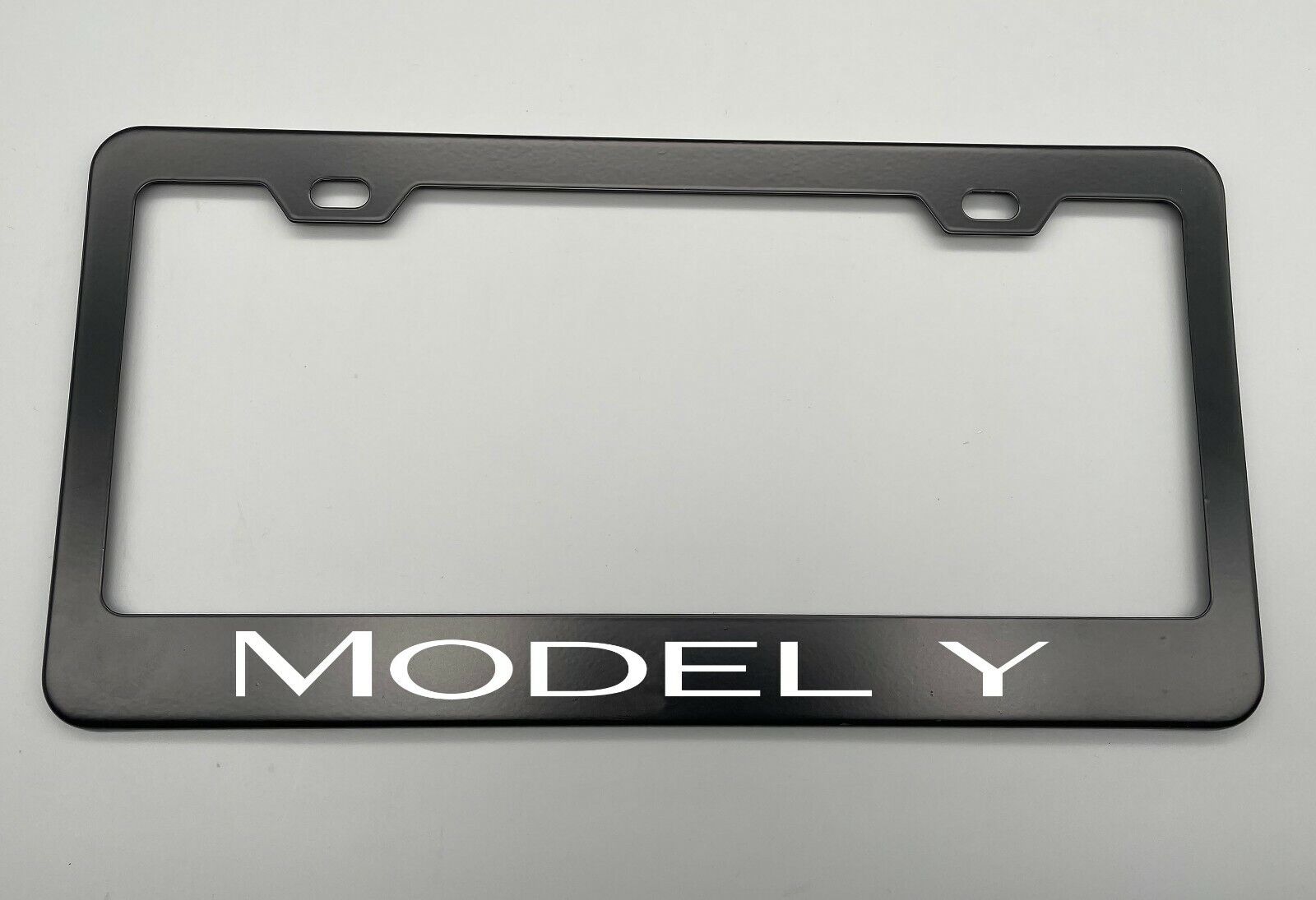 Model Y BLACK Stainless Steel License Plate Frame laser engraved fit Tesla