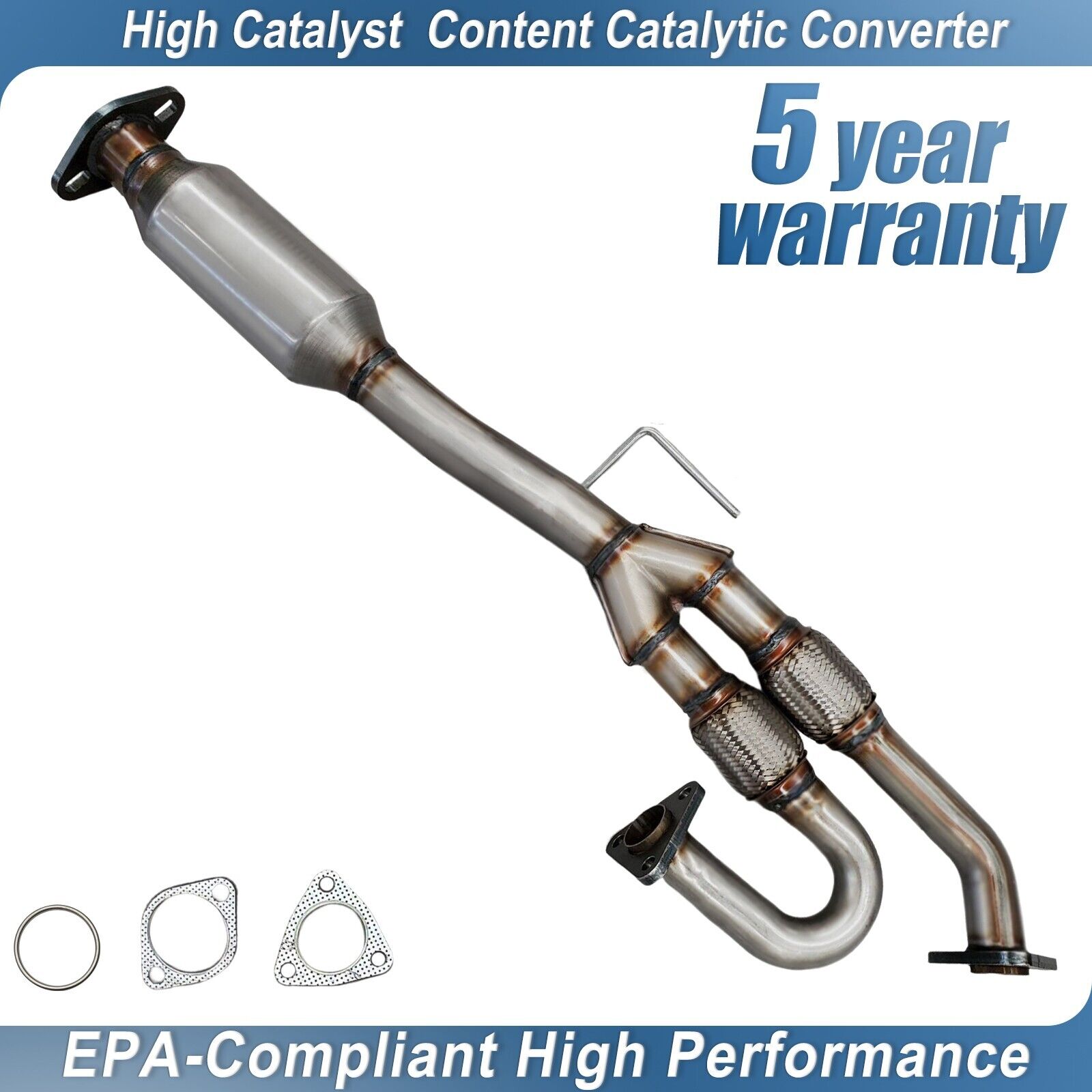 For 2003-2007 Nissan Murano 3.5L Rear Exhaust Flex Y Pipe Catalytic Converter