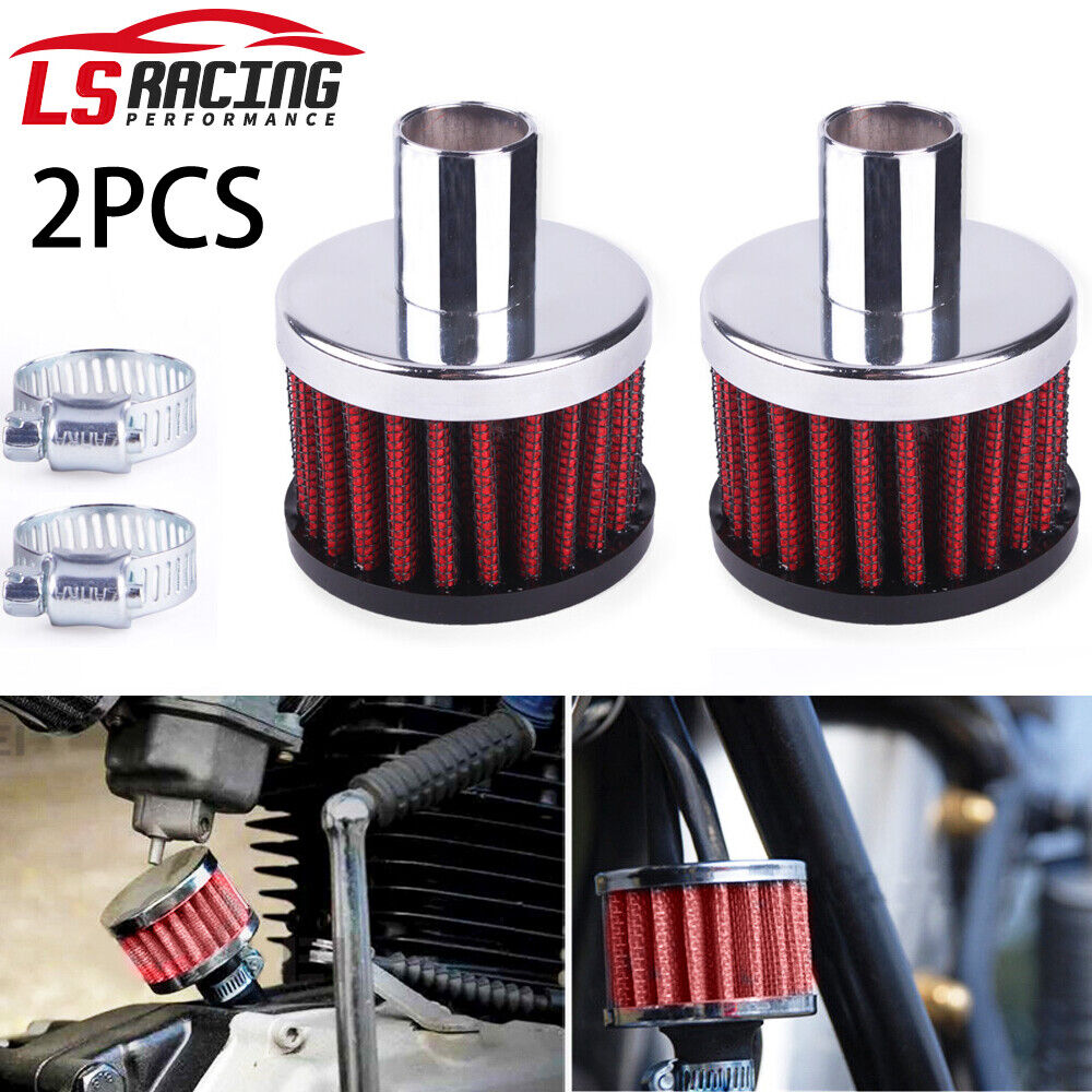 2PCS High Flow Racing 3/4 Small Air Filter Motorcycle Turbo Cold Air Intake US