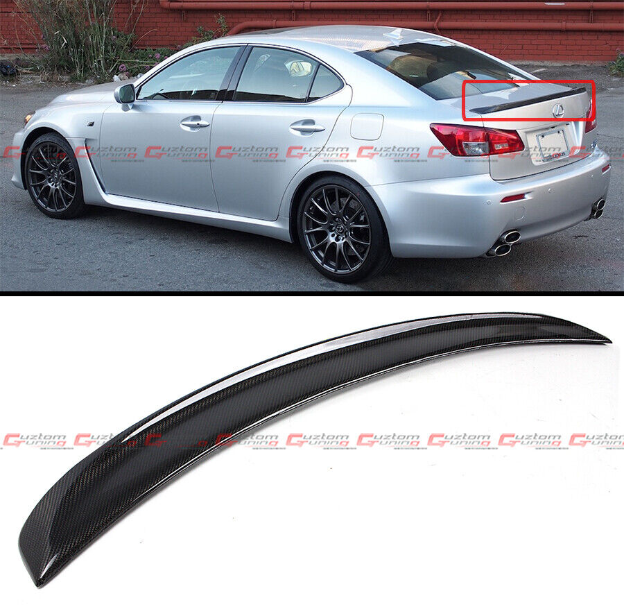 FOR 2006-2013 LEXUS IS 250/350/ ISF F STYLE REAL CARBON FIBER REAR TRUNK SPOILER