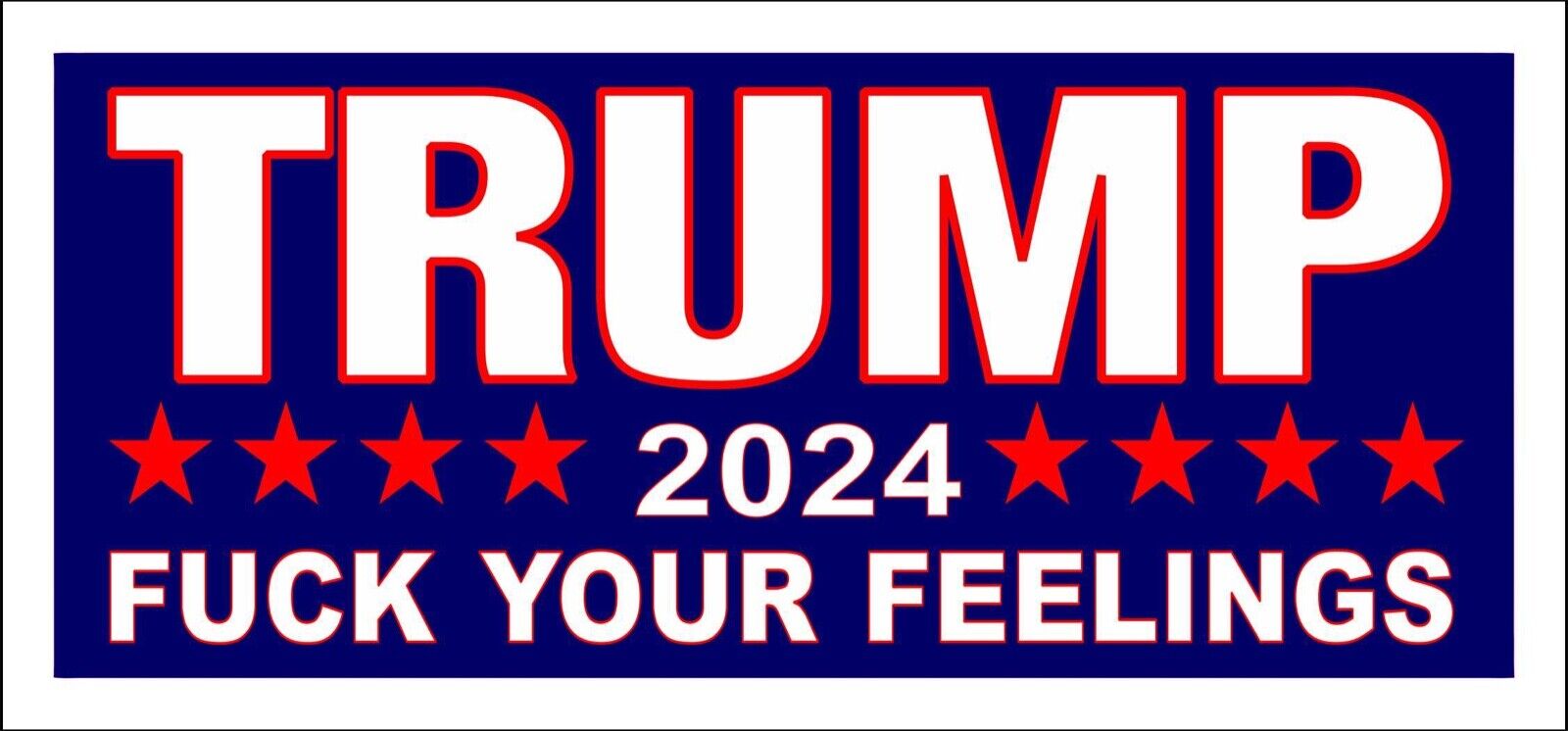 Trump for President 2024 F*CK Your Feelings Save America Sticker Decal BEC-118