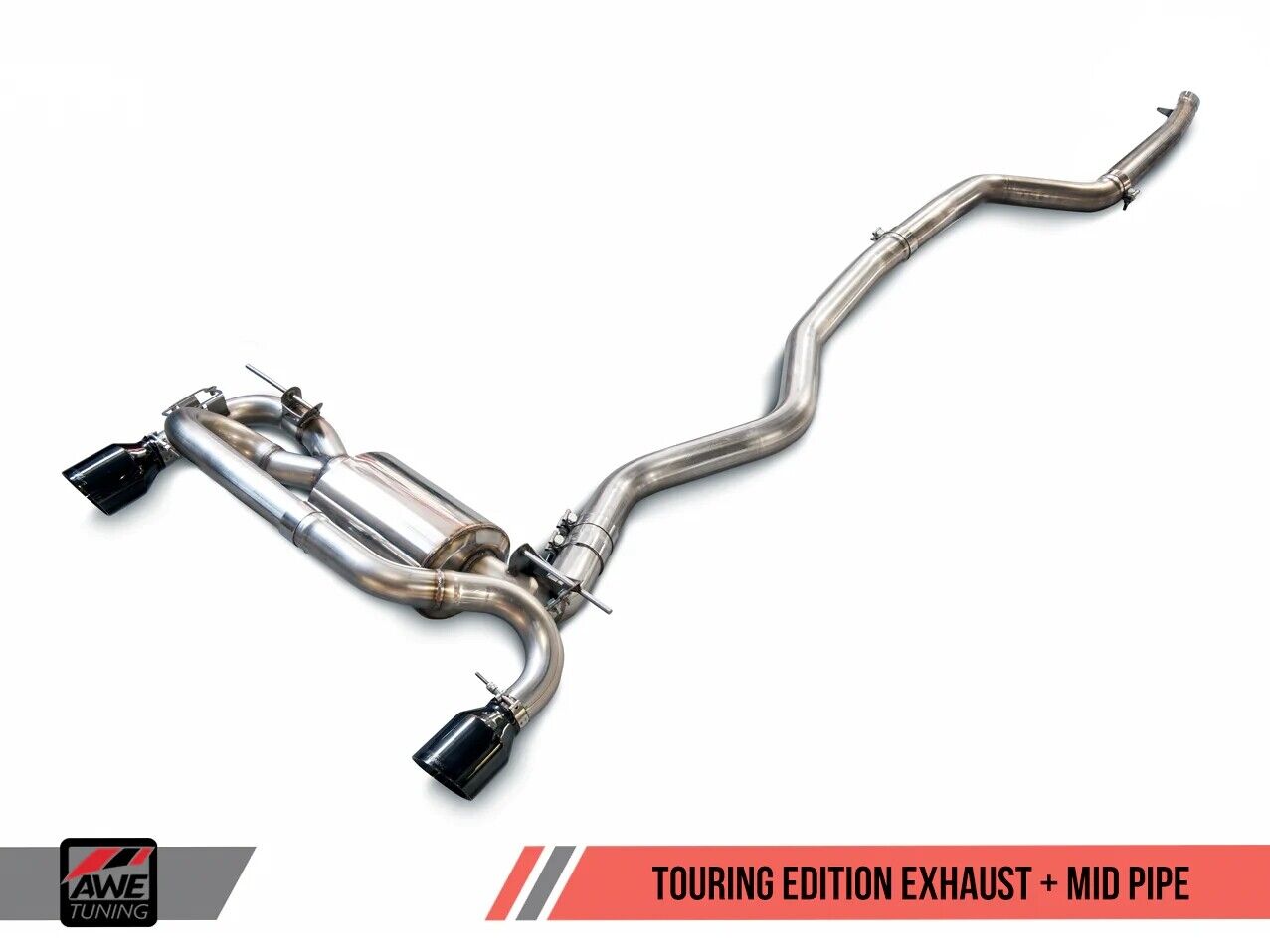 AWE Touring Edition Axle Back Exhaust 90mm Diamond Black Tips for BMW F3X 340i