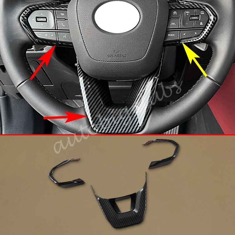For Lexus NX 250 350 350h 450h+ 2022-2023 Carbon Fiber Steering Wheel Cover Trim