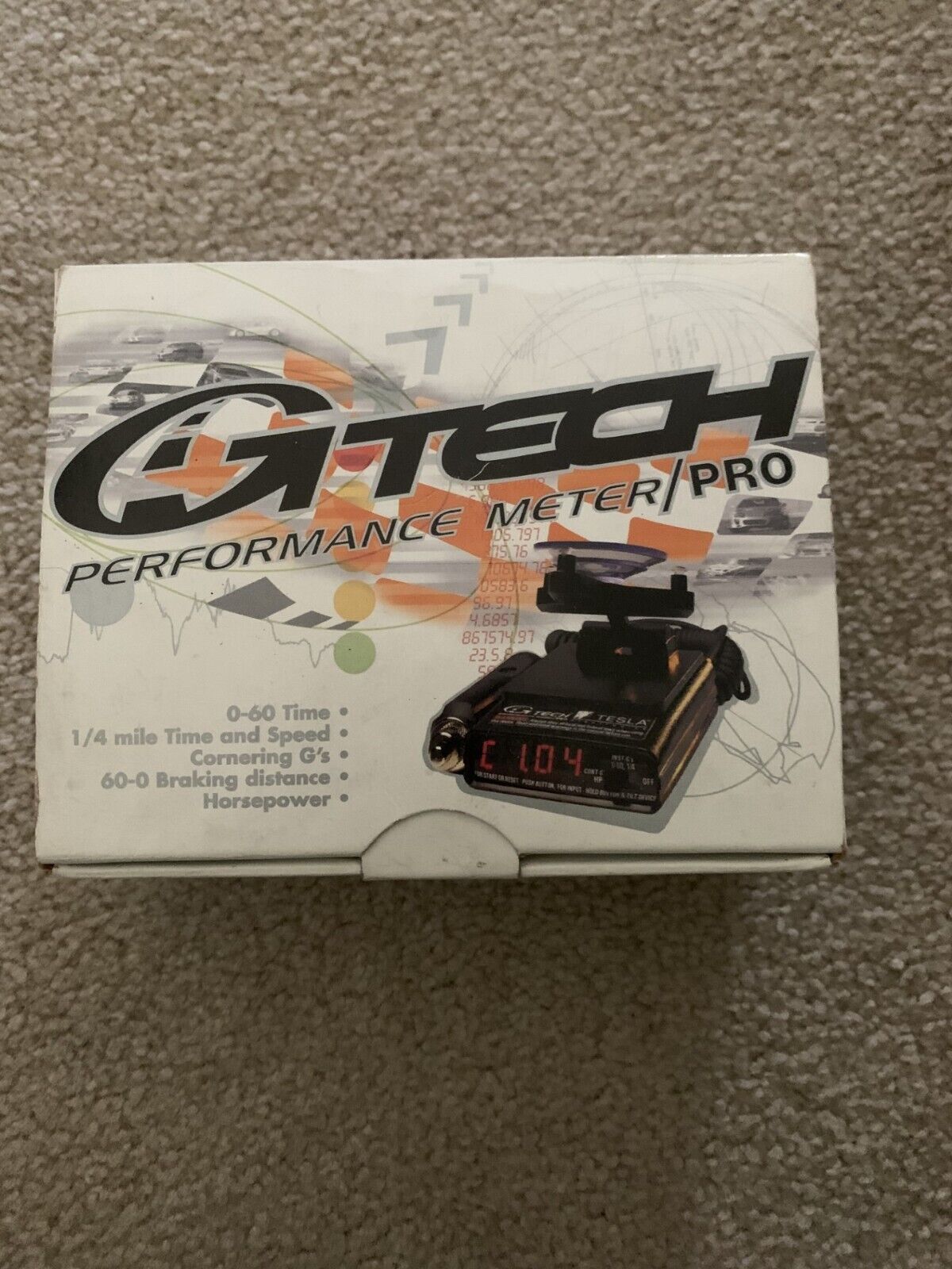 Tesla Electronics G-Tech Performance Meter Pro In Car 1/4 Mile 0-60 EXC in Box