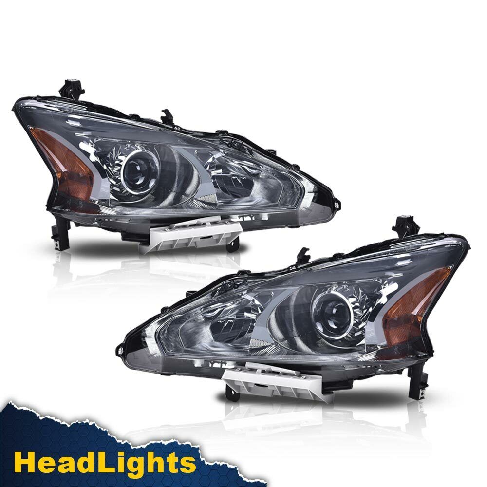 Pair Headlights Lamps Halogen LH& RH Fit For 2013-2015 Nissan Altima Sedan