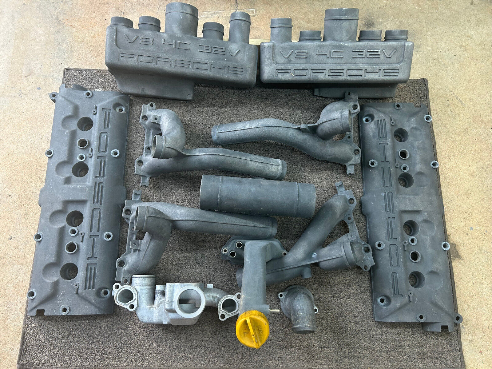 Porsche 928 S Intake Manifold Set and Valve Covers