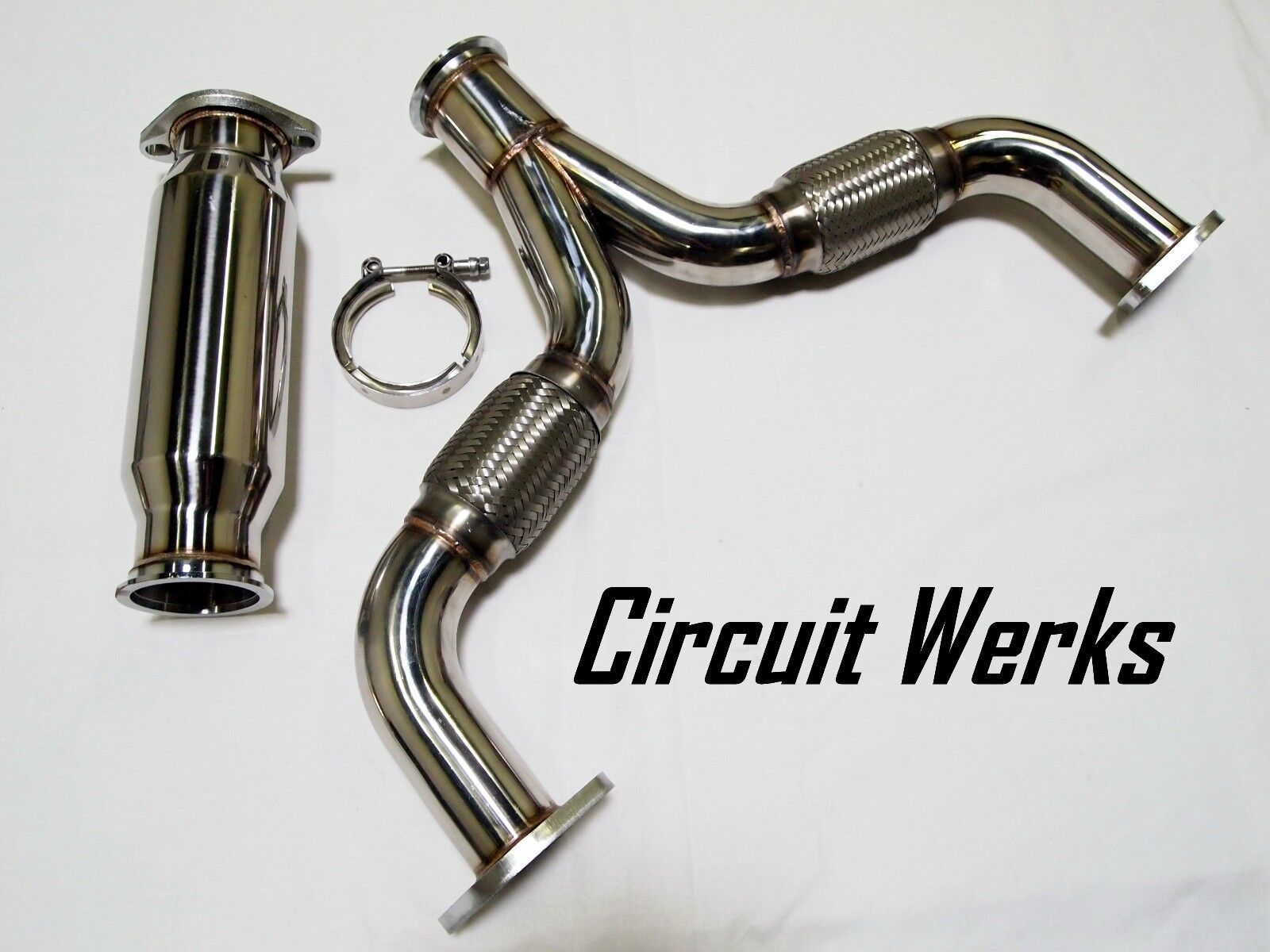 Circuit Werks 350Z 03-09 Z33 Resonated Exhaust Y Pipe Exhaust Flex Mid 350 Z 33