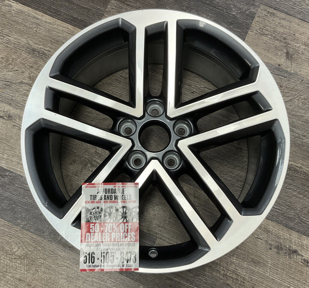 Audi A3 2017 2018 2019 2020 59021 aluminum OEM wheel rim 18 x 8 CNC Med Charcoal