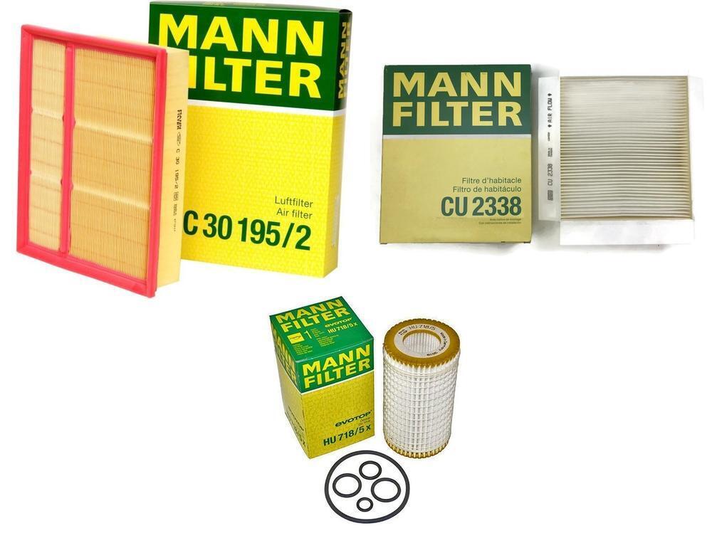 Mann Oil Air Paper Cabin Filter Kit for Mercedes W163 ML320 ML350 ML500 ML55 AMG