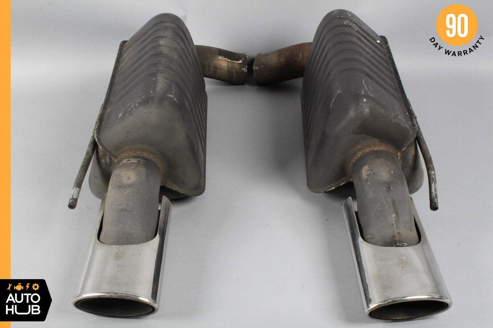 03-06 Mercedes W220 S600 CL600 Exhaust Muffler Quad Tips Left and Right OEM