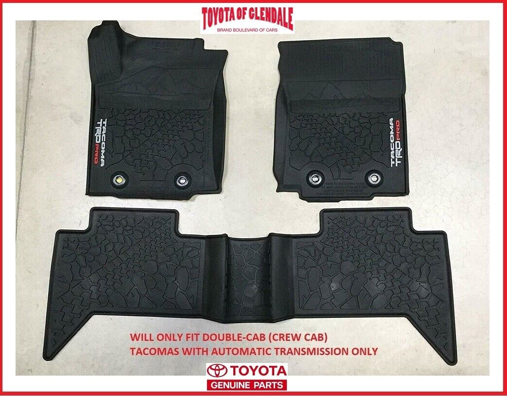 2016-2022 TOYOTA TACOMA TRD PRO ALL WEATHER/RUBBER FLOOR MAT AUTO TRANSMISSION 