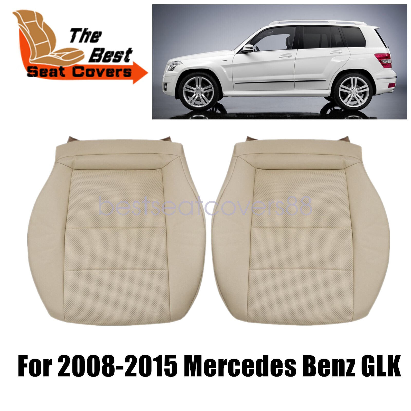 For 2008-2015 Mercedes Benz GLK250 350 Driver Passenger Bottom SEAT COVER Ivory
