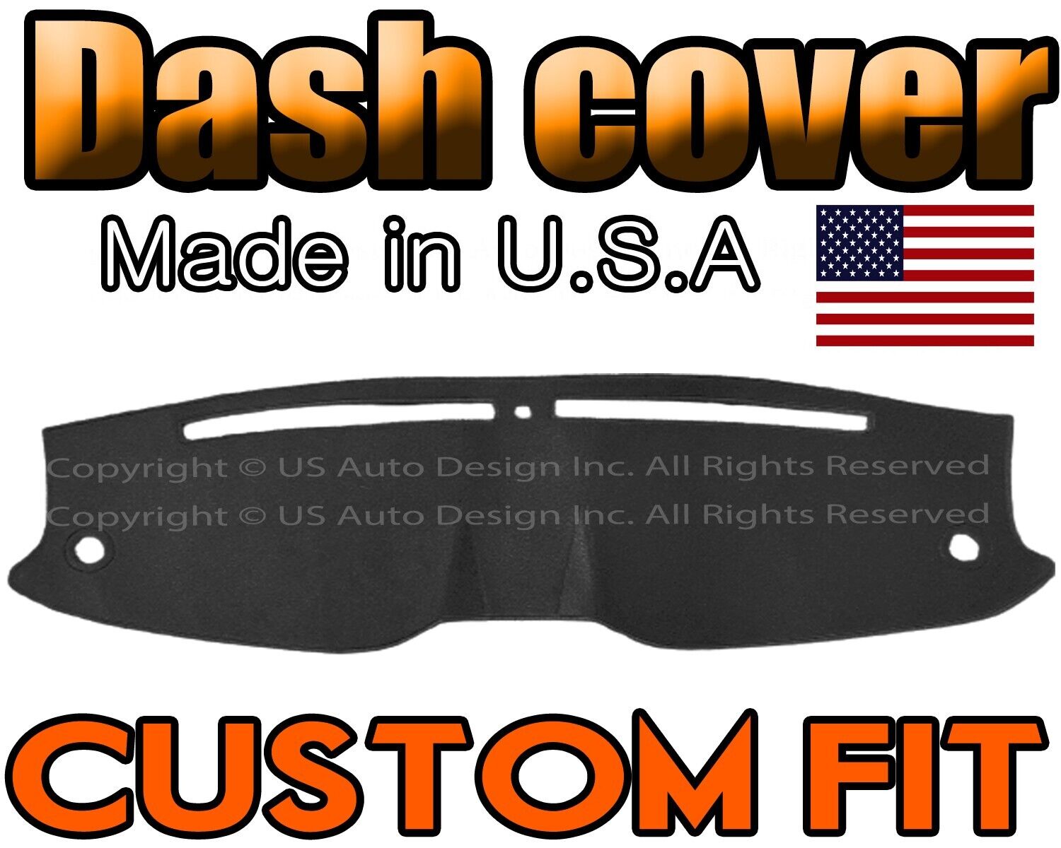 Fits  2010-2019 FORD TAURUS DASH COVER MAT DASHBOARD PAD MADE IN USA / BLACK