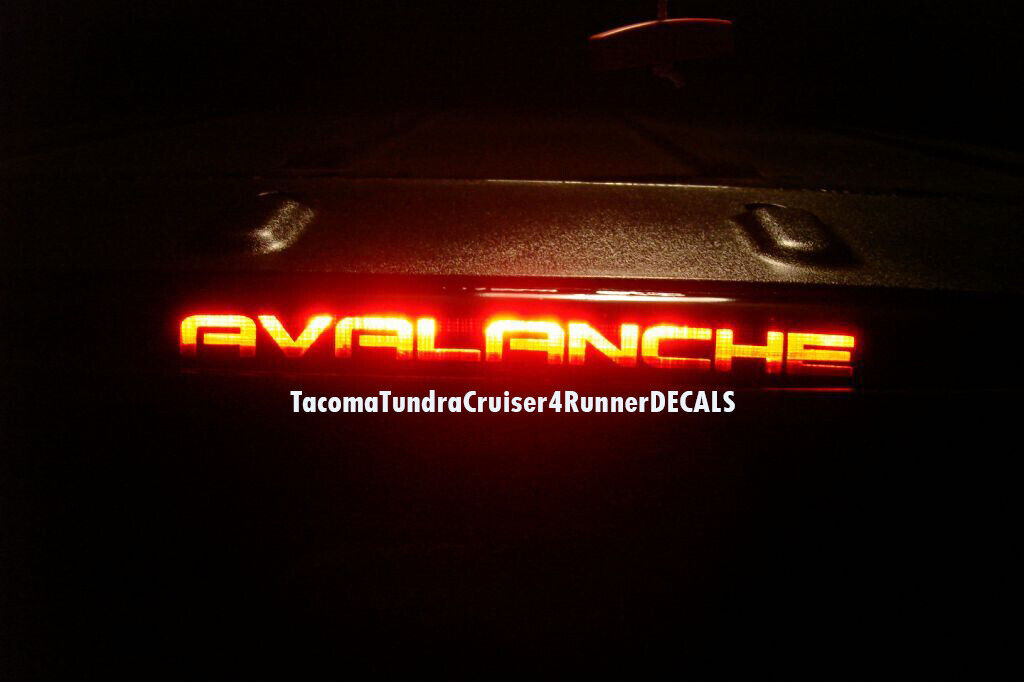 FITS Chevy Avalanche 3rd Brake Light Decal 2007 2008 2009 2010 2011 2012 2013