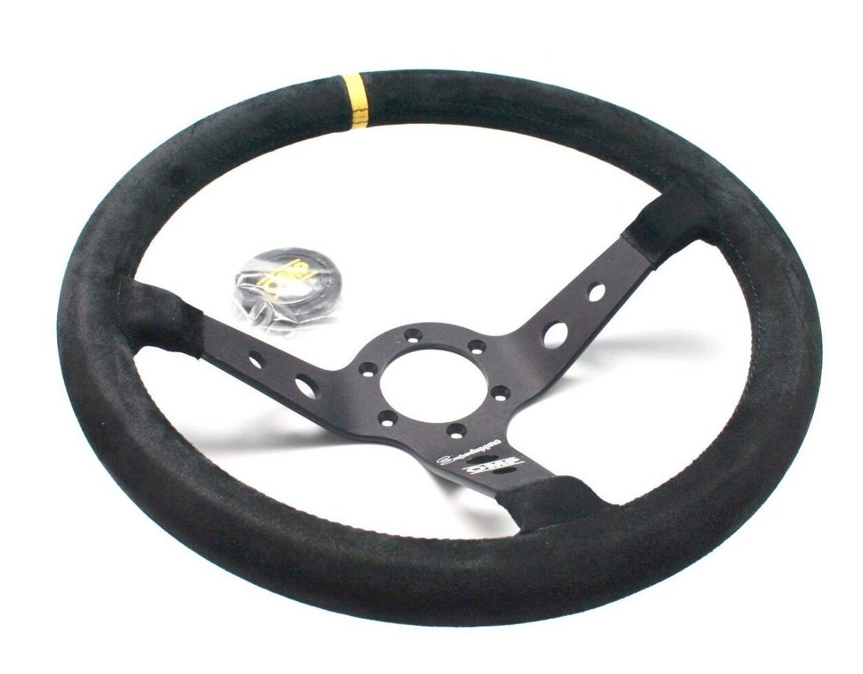 OMP Corsica Superleggero Black Suede Black Spokes 350mm Steering Wheel OD/2021/N