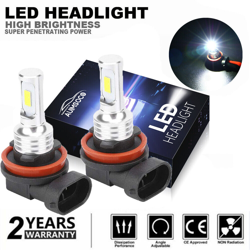 H11 LED Headlight Super Bright Bulbs Kit White 6000K 330000LM High/Low Beam