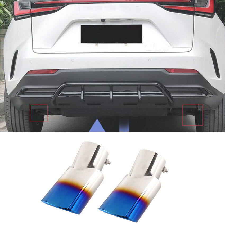 For Lexus NX250 350 350h 2022-24 Blue Muffler Exhaust Tip Finisher Cover trim