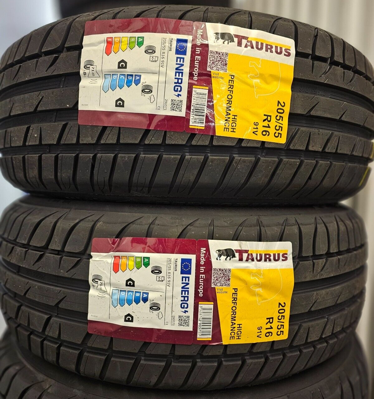 2X NEW CAR TYRES TAURUS BY MICHELIN 205/55/16 205 55 ZR16 91V UHP 2055516