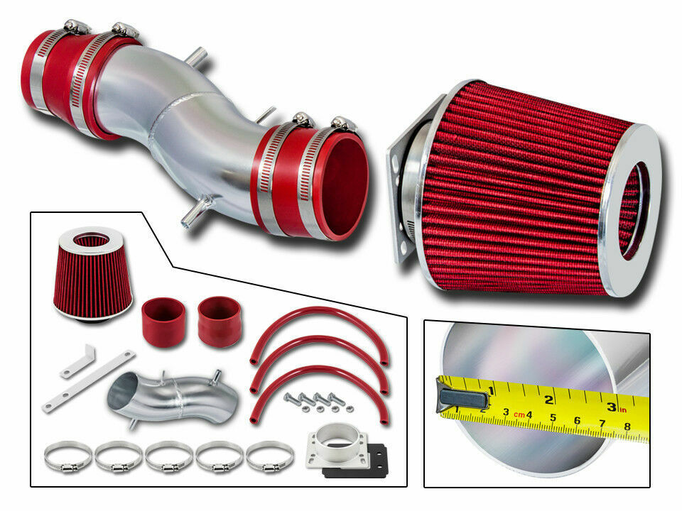 BCP RED For 93-97 Altima/91-99 Sentra 200SX G20 Short Ram Air Intake Kit+Filter