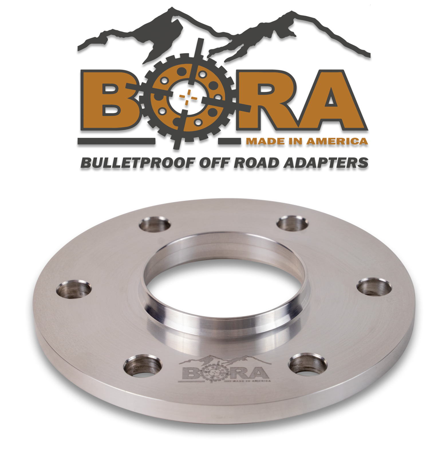 Silver BORA wheel spacers for Chevy/GMC 1500 10mm thick - PAIR (2) - USA MADE