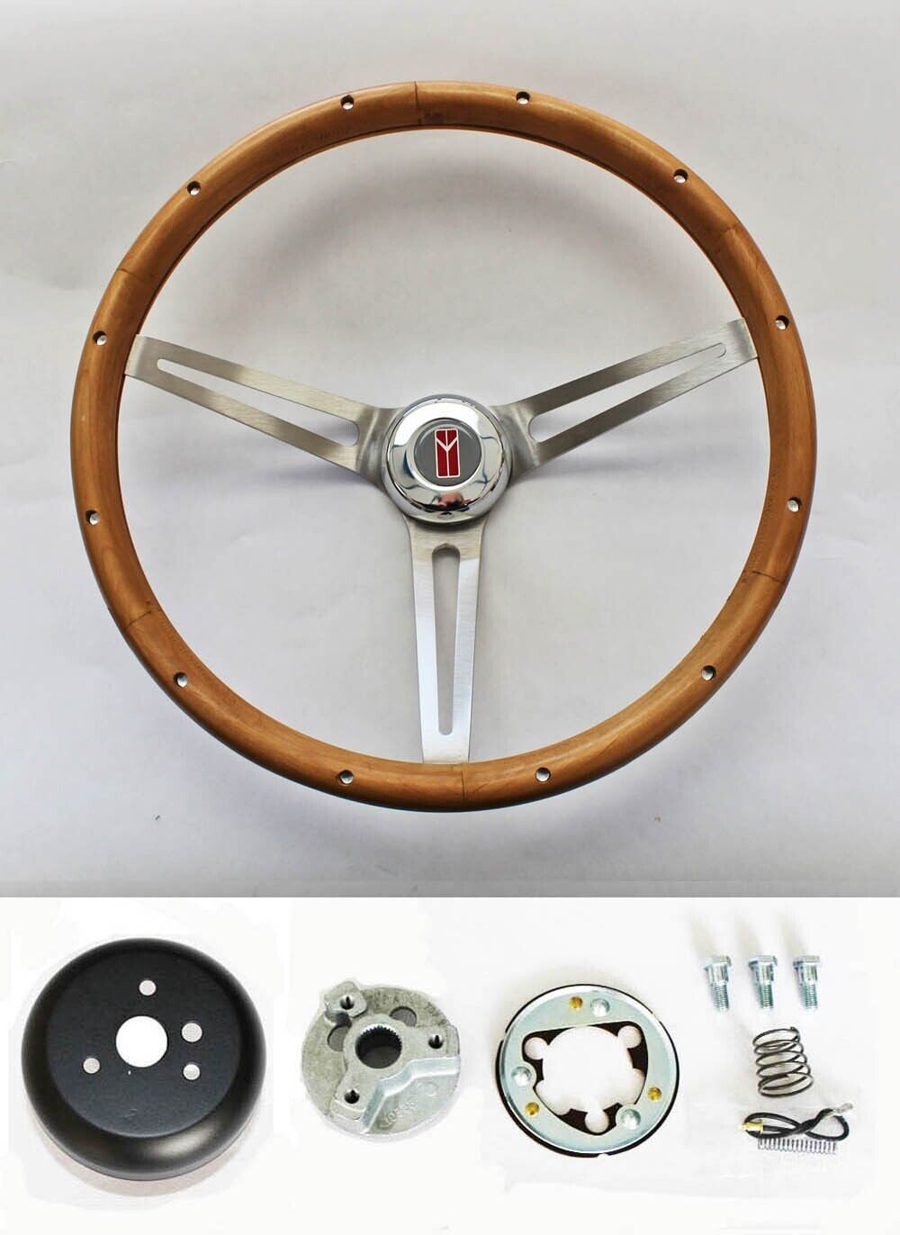 Oldsmobile Cutlass 442 88 Walnut Wood Steering Wheel 15\