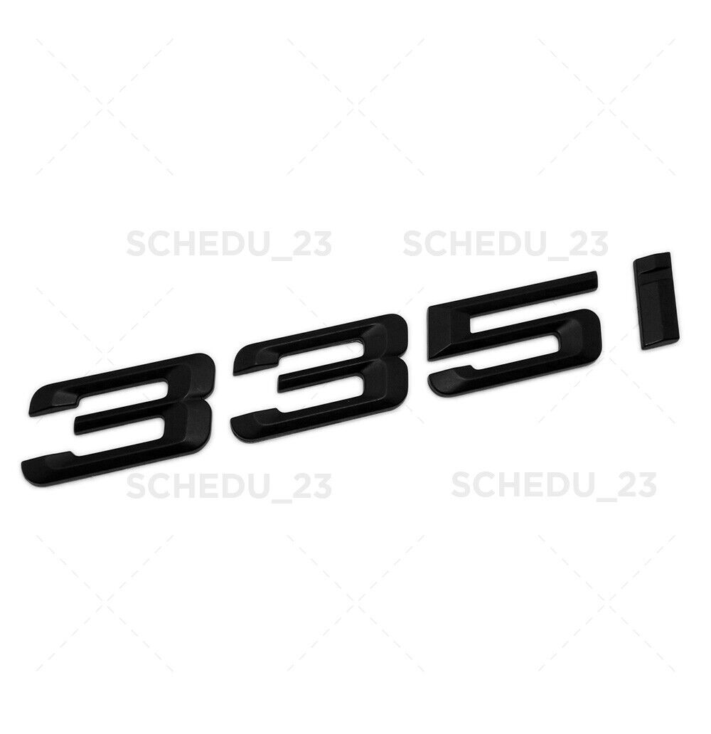 Matte Black 335i Letter Logo Emblem Badge Car Trunk Lid M Series Performance