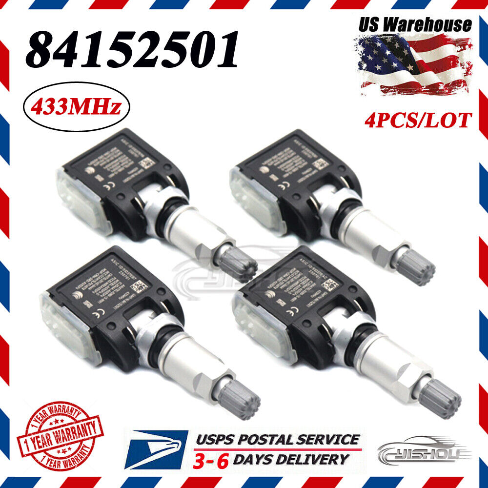 Set of 4 TPM Trailer Sensors for Chevy Silverado GMC Sierra 84338125 85110397