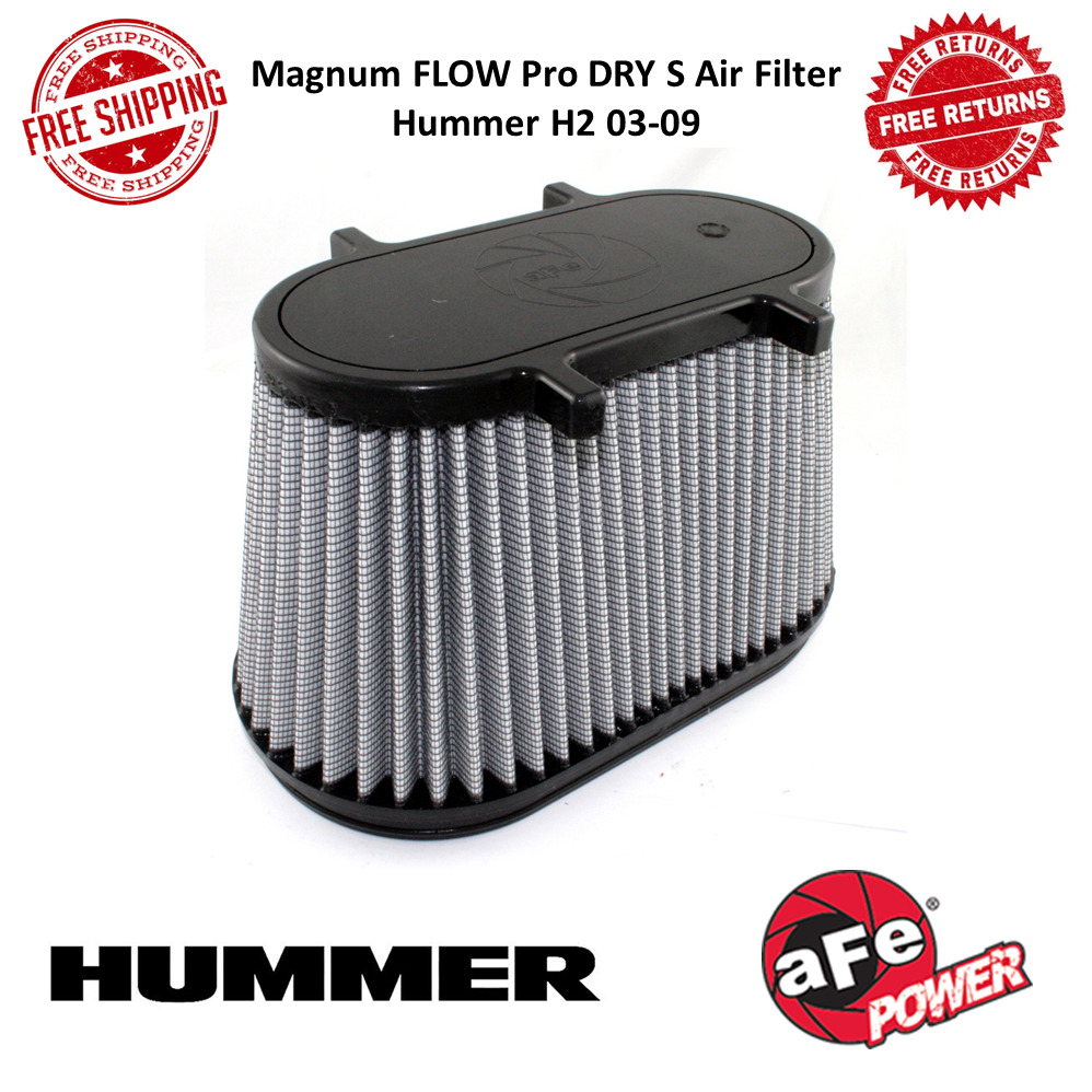 aFe 11-10088 Magnum FLOW Pro DRY S Performance Air Filter For 03-09 Hummer H2