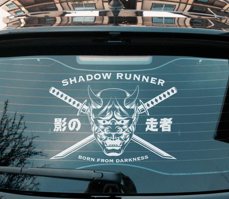 Oni Samurai Mask Vinyl Decal Sticker - Car Truck Window Japan JDM Racing Laptop