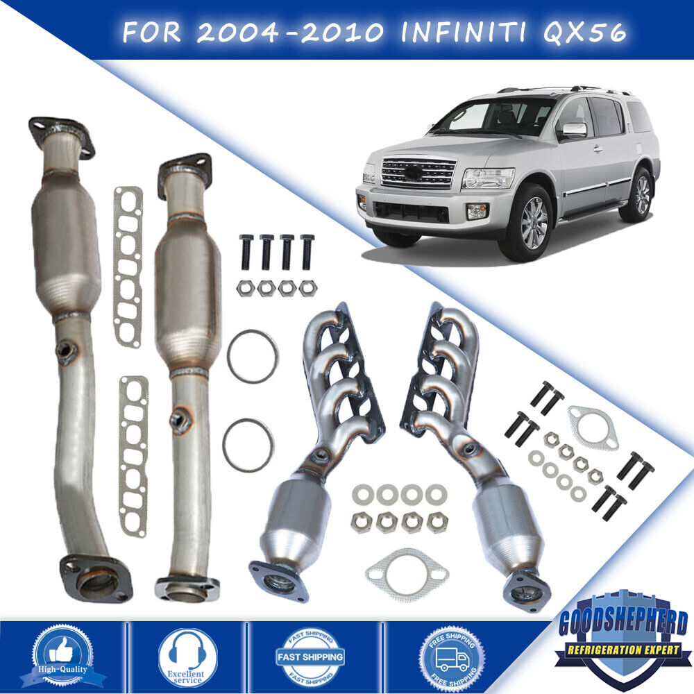 For 2004-2010 Infiniti QX56 Base 5.6L V8 Manifold Exhaust Catalytic Converters