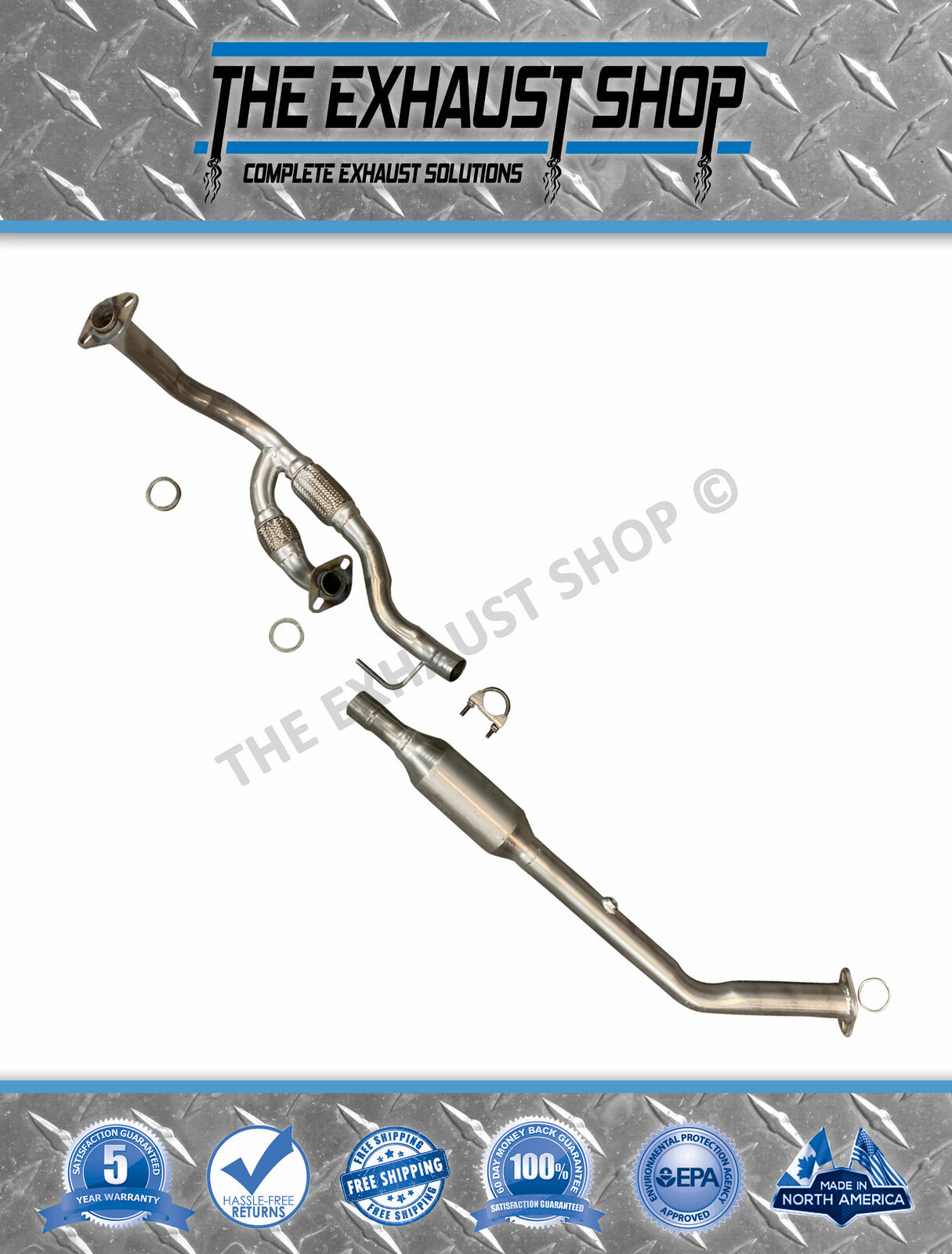 1998-2000 TOYOTA SIENNA 3.0L FLEX YPIPE W. CATALYTIC CONVERTER FEDERAL EMISSIONS